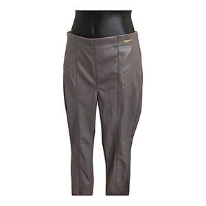 Andrew Marc New York faux‎ leather gray seamed full control waistband pan…